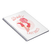 Retro 70s Bruid's Laatste Disco Bachelorette-feest Notitieboek (Rechterzijde)