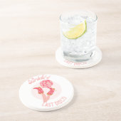 Retro 70's Bruid's Laatste Disco Meidenavondfeestj Zandsteen Onderzetter (Zijkant)