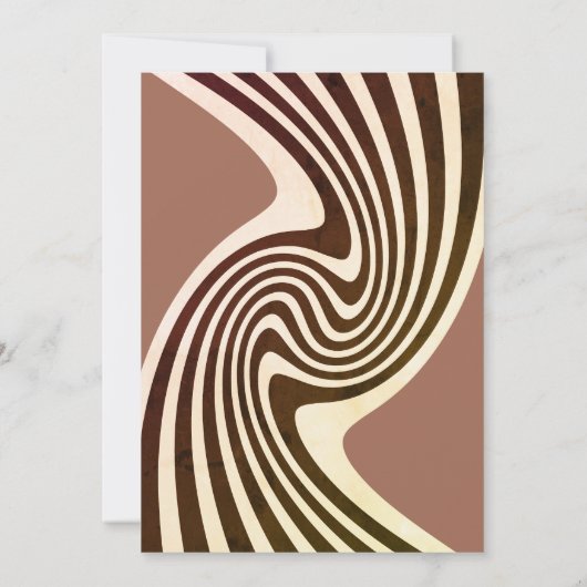 Retro 70s bruiloft kaart (Achterkant)