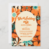 Retro 70s bruiloft kaart (Voorkant)