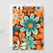 Retro 70s bruiloft kaart (Achterkant)