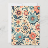  Retro 70s bruiloft Kaart (Achterkant)