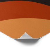 Retro 70s bruiloft verbrand Sinaasappel Groovy Wel Poster (Hoek)