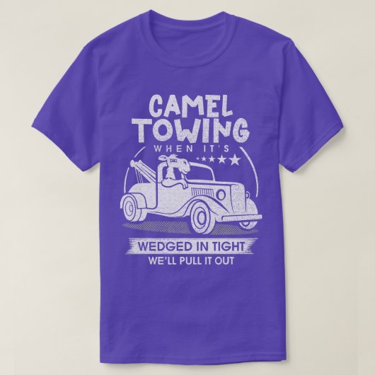 Retro 70s Camel Towing Services Tow Truck T-shirt (Design voorkant)