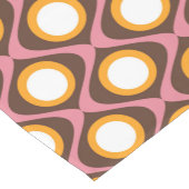 Retro 70s cirkelvormig golvend patroon korte tafelloper (Hoek)