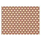 Retro 70s cirkelvormig golvend patroon tafelkleed (Voorkant (Horizontaal))