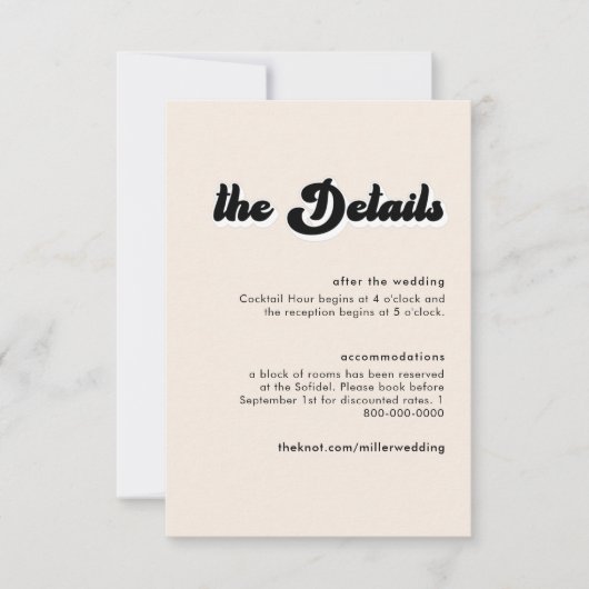 Retro 70s Colour Waves — Kaart met details (Voorkant)