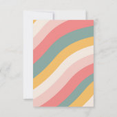 Retro 70s Colour Waves — Kaart met details (Achterkant)