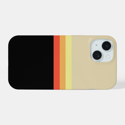 Retro 70s Coloured Palette iPhone 15 Case (Achterkant horizontaal)
