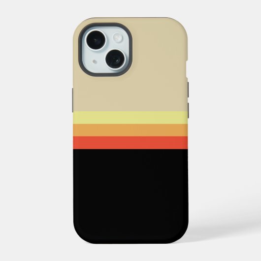 retro 70s Coloured Palette iPhone 15 Case (Achterkant)