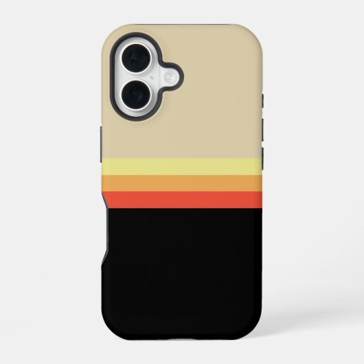 Retro 70s Coloured Palette iPhone 16 Hoesje (Achterkant)