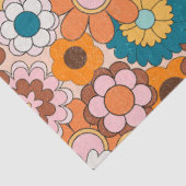 Retro 70s Daisy Groovy Floral  ontkoppeling Tissuepapier (Detail)