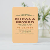 Retro 70s de Uitnodiging van het Bouw van het Patr (Staand voorkant)