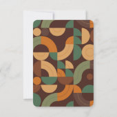 Retro 70s de Uitnodiging van het Bouw van het Patr (Achterkant)