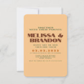 Retro 70s de Uitnodiging van het Bouw van het Patr (Voorkant)