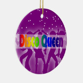 Retro 70s Decennium | Rainbow Disco Queen Dancers Keramisch Ornament (Rechts)