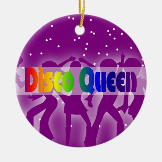 Retro 70s Decennium | Rainbow Disco Queen Dancers Keramisch Ornament (Voorkant)