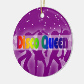 Retro 70s Decennium | Rainbow Disco Queen Dancers Keramisch Ornament (Links)
