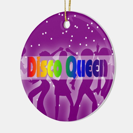 Retro 70s Decennium | Rainbow Disco Queen Dancers Keramisch Ornament (Links)
