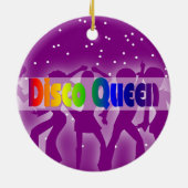 Retro 70s Decennium | Rainbow Disco Queen Dancers Keramisch Ornament (Achterkant)