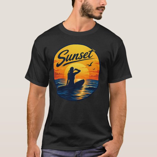 Retro 70's Design  T-shirt (Voorkant)