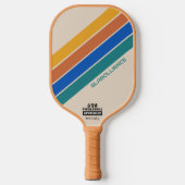 Retro 70s Diagonale Strepen Custom Pickleball Paddle (Voorkant)