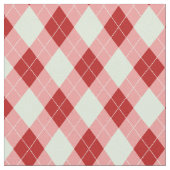 Retro 70s Diamond Play Argyle Mint Red Pink Stof (Close Up)