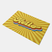 Retro 70s die Hallo Deurmat (Schuin)