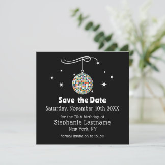 Retro 70s Disco 70e verpartij Save The Date