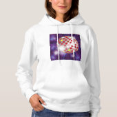 Retro 70s Disco Bal Felrood Hoodie (Voorkant)