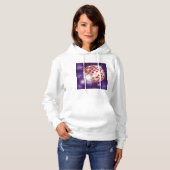 Retro 70s Disco Bal Felrood Hoodie (Voorkant volledig)