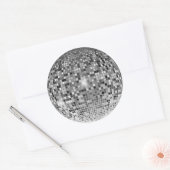Retro 70s Disco Bal - Klassieke Ronde Sticker (Envelop)