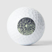 Retro 70s Disco Bal - Noveltie Golfballen (Voorkant)