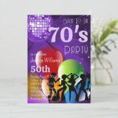 Retro 70's Disco Ball & Balloons Verjaardagsfeest Kaart (Staand voorkant)