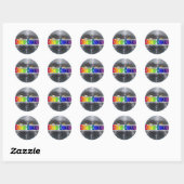 Retro 70s Disco Ball | Dancing Disco Queen Ronde Sticker (Vel)