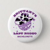Retro 70s Disco Cowgirl vrijgezellenfeest Ronde Button 5,7 Cm (Voorkant)