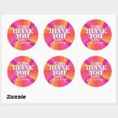 Retro 70s Disco Feest Bedankjes, SARA Ronde Sticker (Vel)