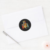 Retro 70s Disco Gifts Dancing Disco Ball Ronde Sticker (Envelop)