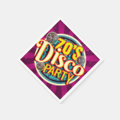 Retro 70's Disco Party Vet en kleurrijk nostalgisc Servet (Hoek)
