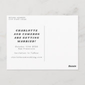 Retro 70s Disco Style Black White sparen de datum Briefkaart (Achterkant)