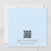 Retro 70s Disco Typografie Cool Blauw Oranje Save The Date (Achterkant)