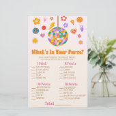 Retro 70's Disco wat is er in Purse Baby shower Ga Briefpapier (Staand voorkant)
