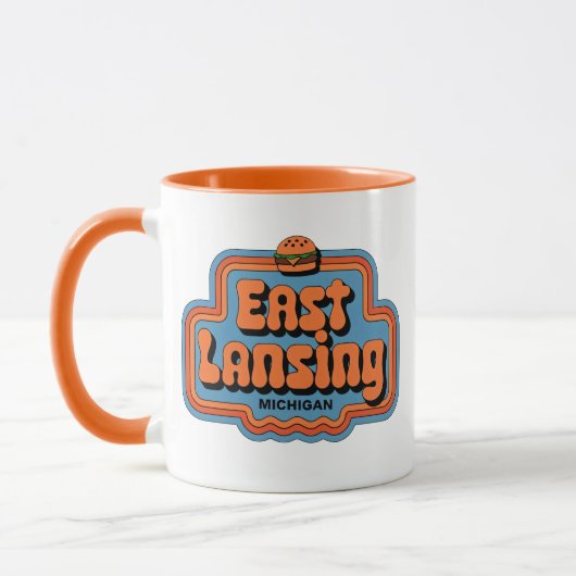 Retro 70s East Lansing Michigan  Koffie Mok (Links)