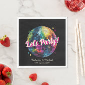 Retro 70's Feest Disco Bal Glans Bruiloft Servet (Insitu)