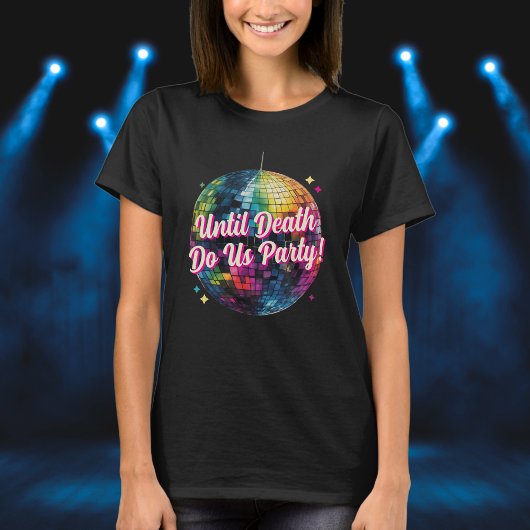 Retro 70's Feest Disco Bal Glans Bruiloft T-shirt