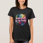 Retro 70's Feest Disco Bal Glans Bruiloft T-shirt (Voorkant)