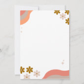 retro 70S floraal VRIJGEZELLENFEEST Kaart (Achterkant)