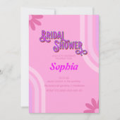 retro 70S floraal VRIJGEZELLENFEEST Kaart (Voorkant)