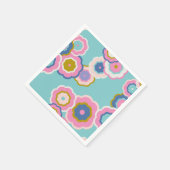 Retro 70s Floral Boho Pattern Servet (Hoek)