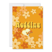 Retro 70s Flower Power Chic Wedding Invitation